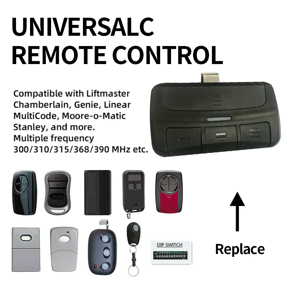 Garage Door Remote Control 300MHz-390MHz For Chamberlain Liftmaster 971LM 973LM