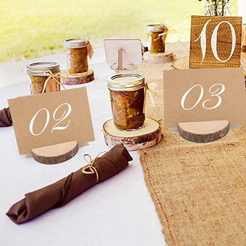 #*Cheap Wooden Card Holder Business Card Holders Creative Personality Wedding Place Family Party Home Decoration 1 Pack