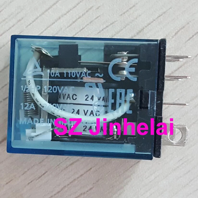 Autêntico e Original Omron 24vac Relé Ac24v 10a 5pcs Ly2n-j Ly2nj 8pin