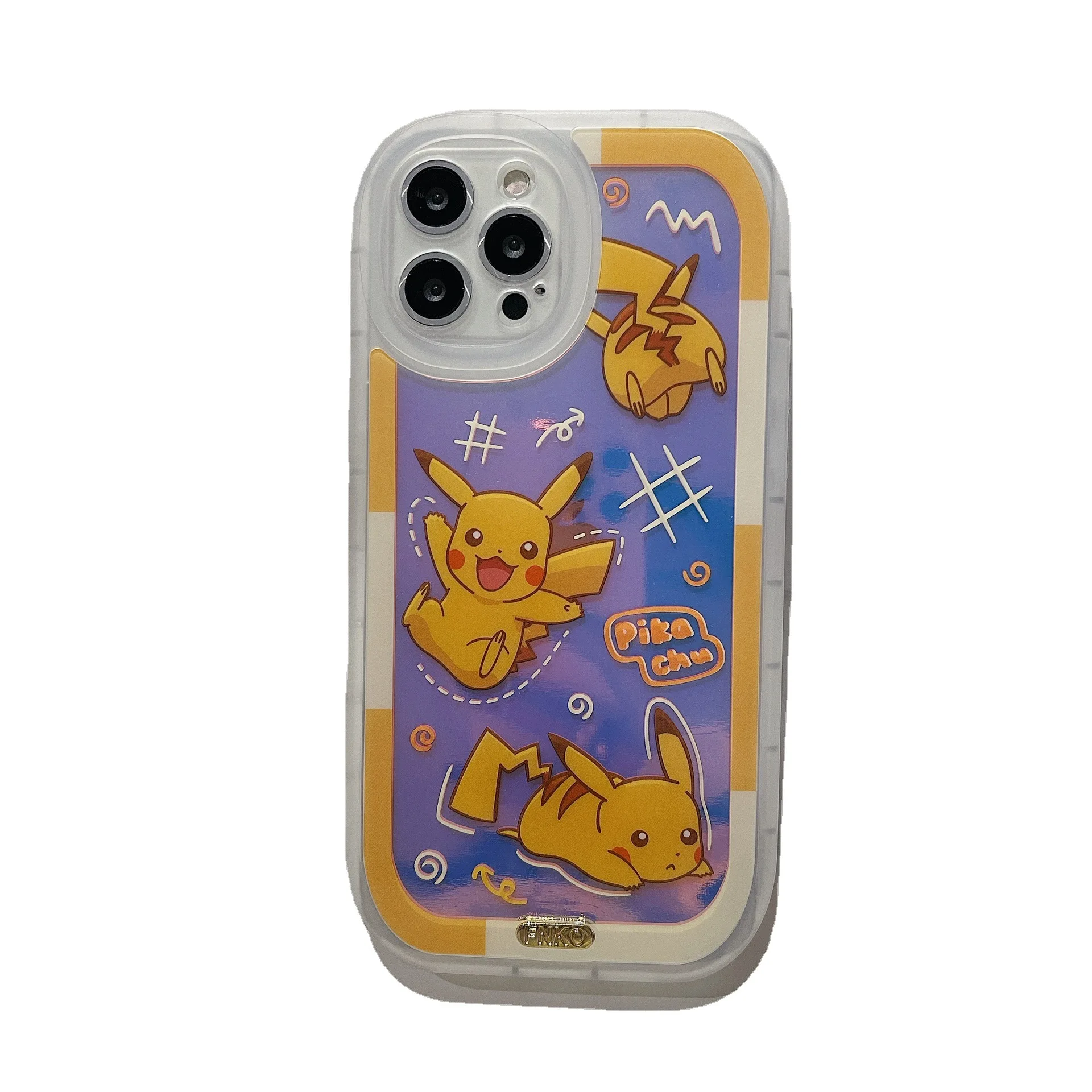 Чехол для телефона Pikachu Blu-Ray Laser Tiger iPhone 13 11 12 Pro Max X XR XS 7 8 plus милый мягкий мультяшный