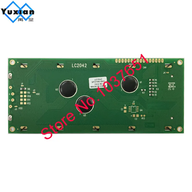 LCD Screen Replacement Lcd Dispaly 2004 20*4 Russian Cyrillic Font Big Large Size Blue Green 5V 146*62.5mm LC2042 WH2004L1pcs