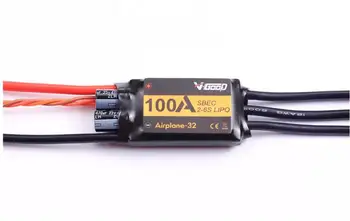 

VGOOD 100A 2-6S 32-Bit Brushless ESC With 5A SBEC for Fixed Wing RC Airplane