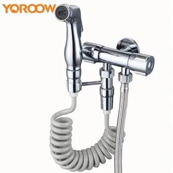 

Bath Bidet For Wash Cleaning Pet Shower Sprayer Handheld Hot Cold Mixer Sus Stainless Steel Hose Toilet Water Gun GKR00AA 4