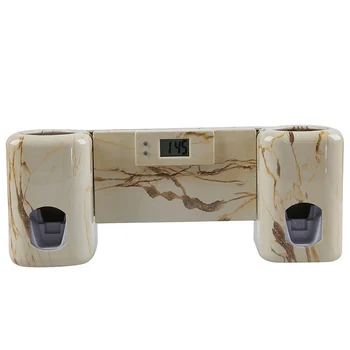 

Bathroom accessories Automatic Toothpaste Dispenser +Toothbrush Holder Set Wall Mount Rack Bath Oral-YJ1202