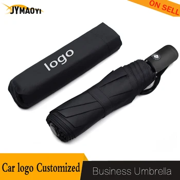 

2020 Resistant Folding car logo Automatic Umbrella paraguas parapluie Rain Auto emblem for Smart V W Windproof Folding parasol