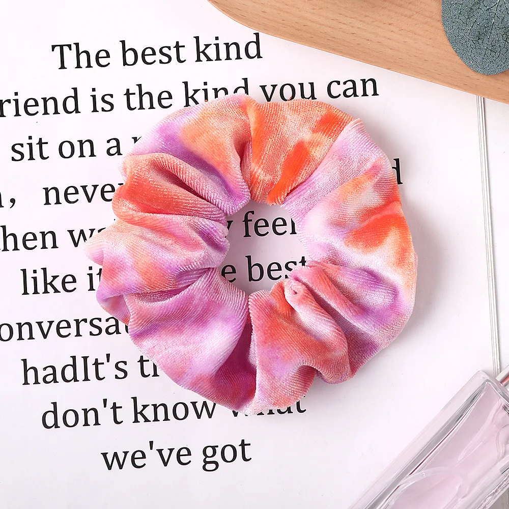 style 18 scrunchies 1 шт., повязка для волос, окрашенная резинка для волос, бархатные аксессуары для волос для женщин и девочек, повязка на голову, эластичная резиновая резинка для волос, резинка для волос, кольцо, конский хвост, держатель - Цвет: style 18 scrunchies