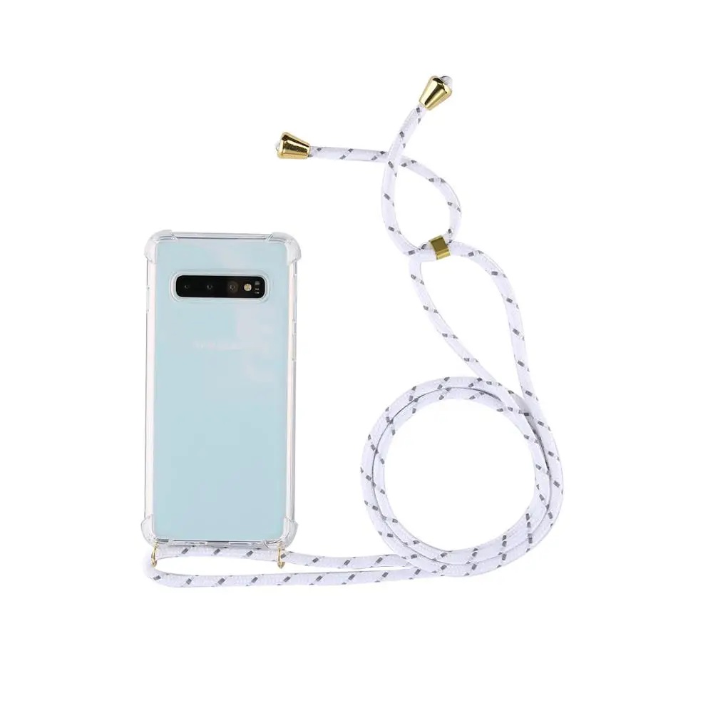 2020 Cord Lanyards Phone Case For Samsung S10E S10 Plus Note 8 9 Soft Cover For Samsung Note 10 Plus Shockproof Shell Cover cute samsung cases Cases For Samsung