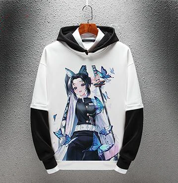 30 Осенне-зимнее пальто с капюшоном и принтом демона: Kimetsu no Yaiba Kamado Tanjirou Kamado Nezuko Kanroji Mitsuri Rengoku Kyoujurou - Цвет: 30