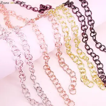 

5 Meters, Classic Link Chain For DIY Jewelry Making Round Shape Chains Bulk Open Link Chain Fit Bracelets Necklace Findings