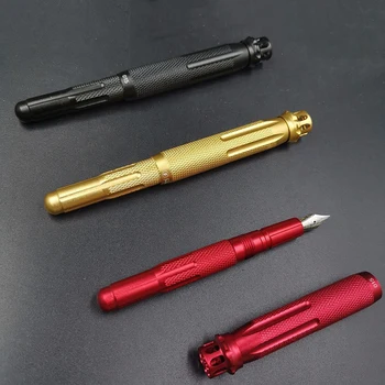 

Fuliwen 015 Windmill Metal Aluminum Fountain Pen Rotating Ruby Pen Top EF/F/M Ink Pen, Come with Fuliwen Pen Bag and Gift Box