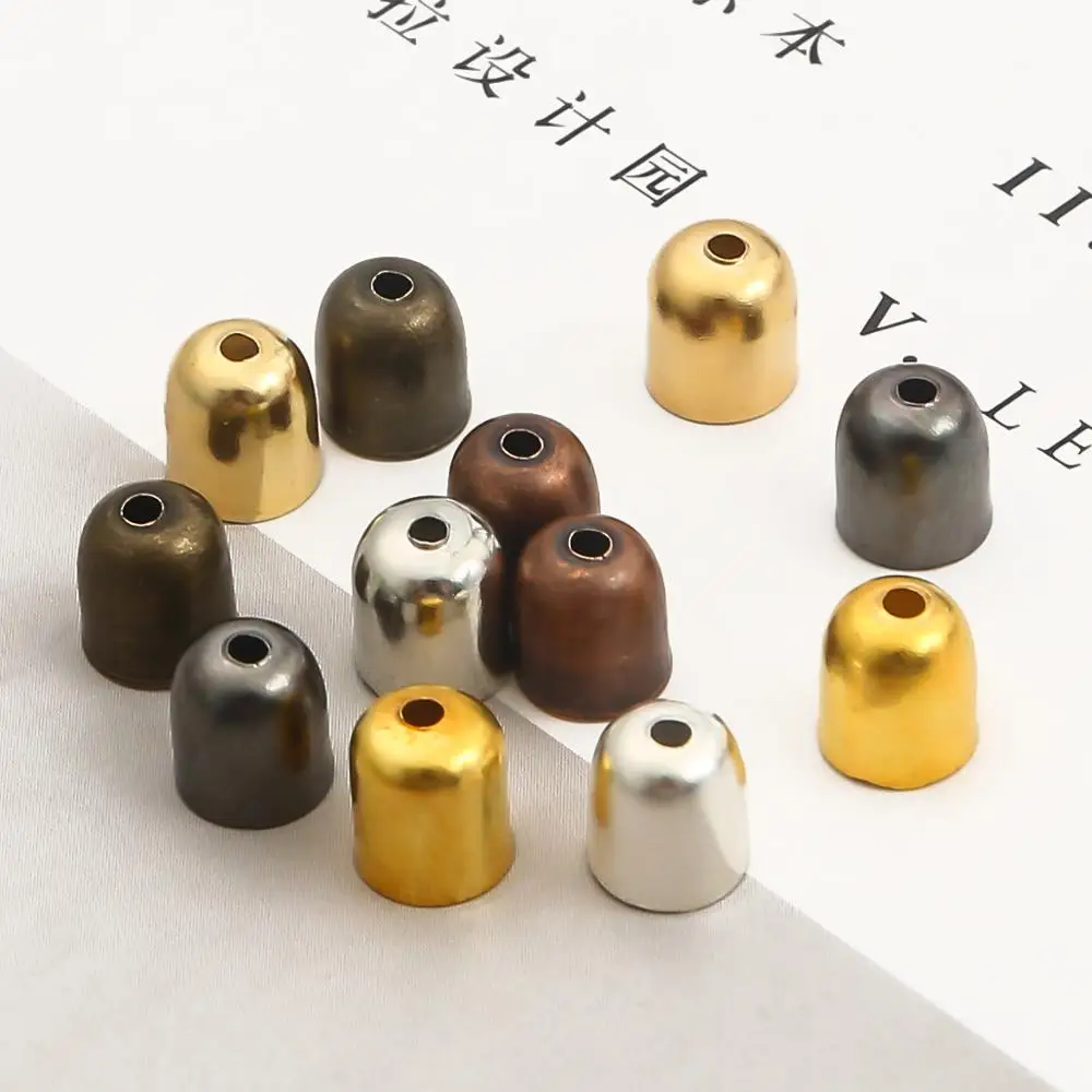 50100pcs 7 Sizes End Beads Caps Leather Cords Bracelets Buckle Finding
