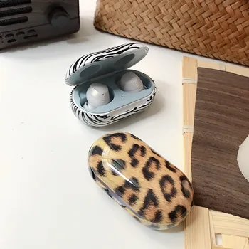 

For Samsung galaxy buds Case Luxury Leopard Print Zebra Animal Skin PC Hard Cover for Samsung Buds Plus Cases Protection Box