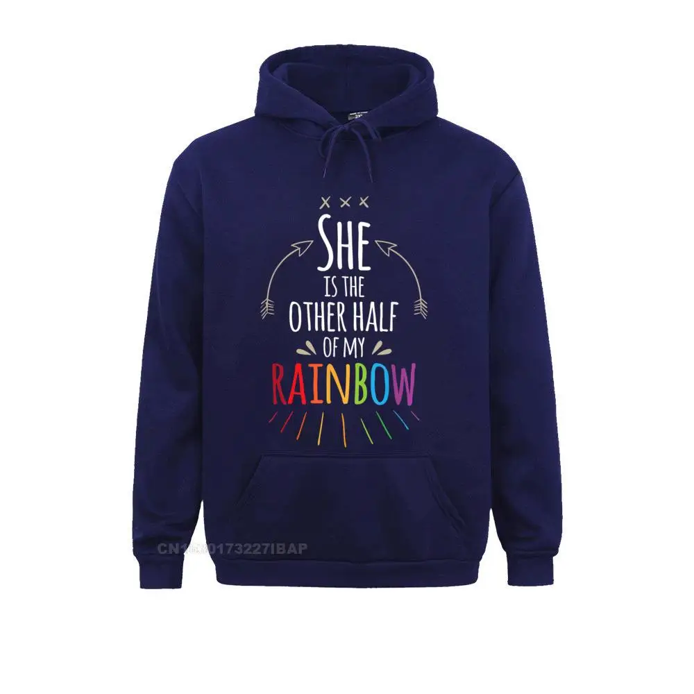 thumbnail image 1 of Ella es la otra mitad de mi arcoíris, camiseta lesbiana, sudaderas con capucha de estilo 3D de gran tamaño, camisas, sudaderas para hombres, capuchas cómodas, 1 of 5