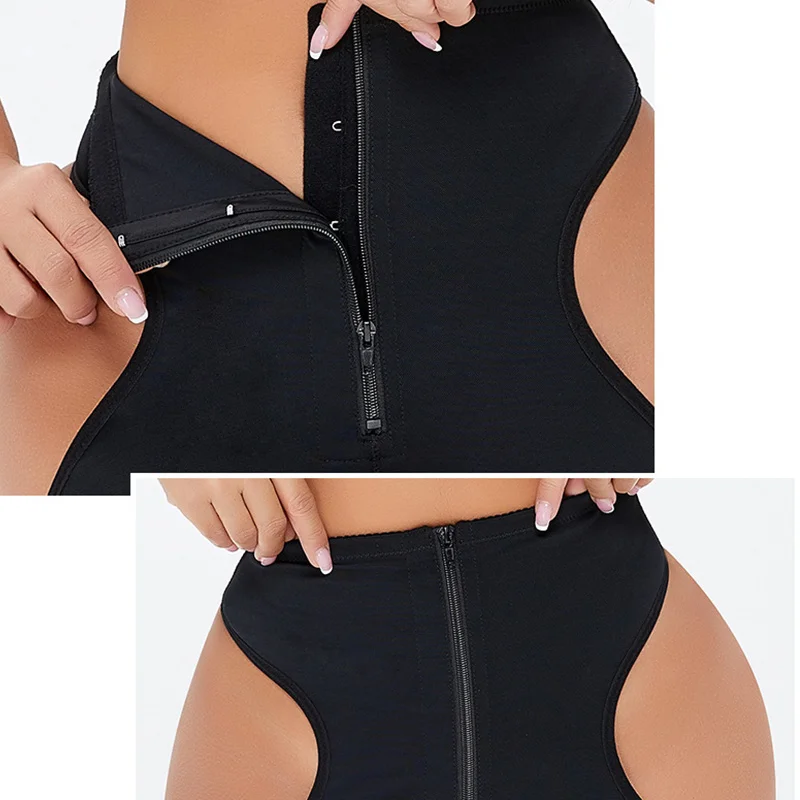 Zipper Hook Butt Lifter Underwear Panties Body Shaper Tummy Control Panties  Enhancer Underwear Boy Shorts Sexy Thong Shor