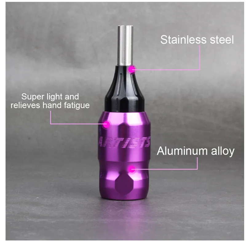 hot Aluminum Cartridge Tattoo Grips 25mm Purple Grip Rod Round Tips For Free Shipping Can adjust attoo needle |
