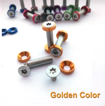 

6mm hole Stainless steel Knife Handle TORX Golden color Screws 17mm to 25mm Suitable for 6mm hole