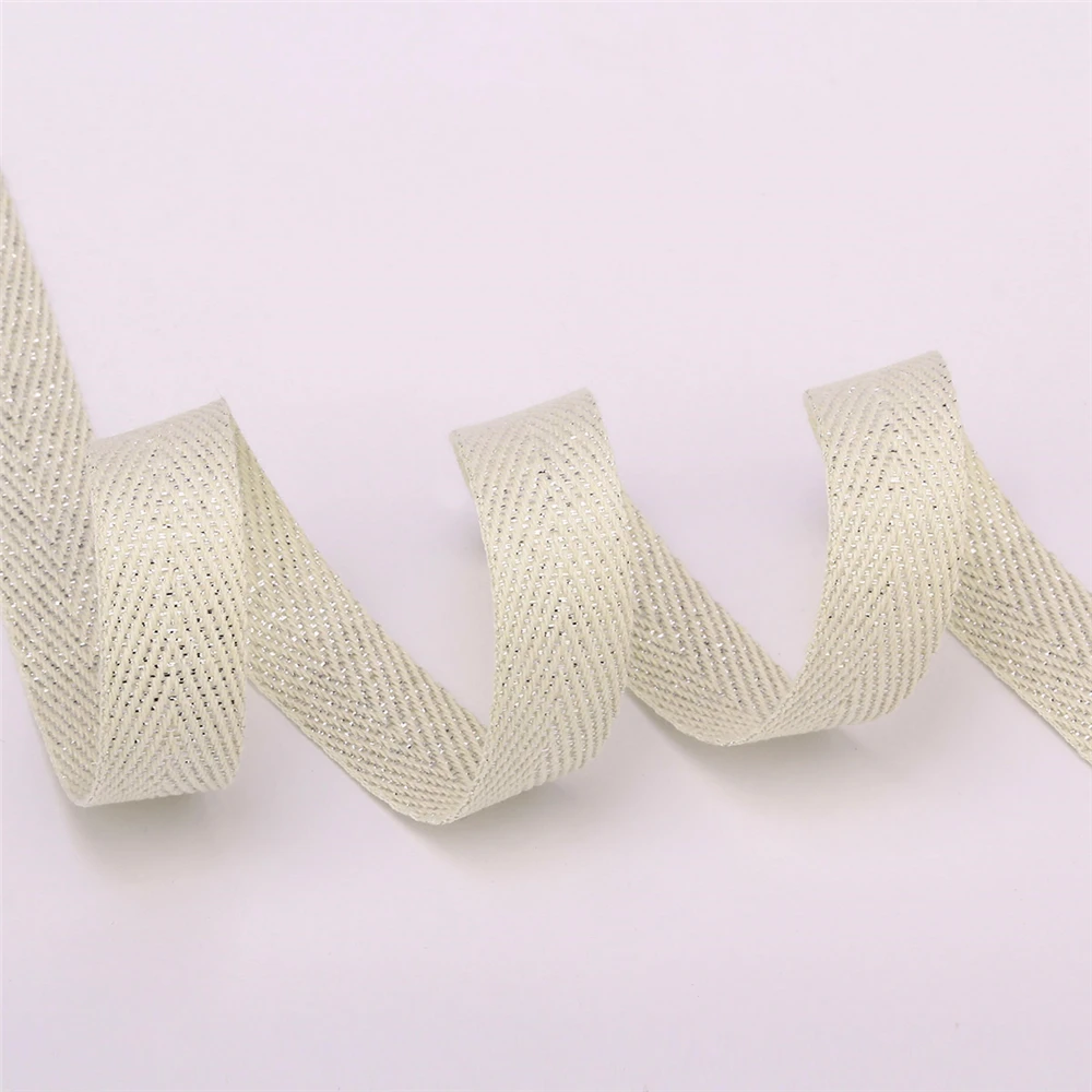 3/8 Color Herringbone Ribbon, Soft Twill Tape for Sewing Home Textile  Products as Towels, Cotton/polyester Wrapping Ribbon, Garment Labels 