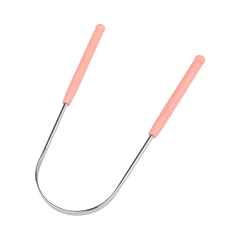 

2 Pcs Tongue Scraper Cleaner Stainless Steel Oral Cleaning Health Fresh Breath Tools WH998