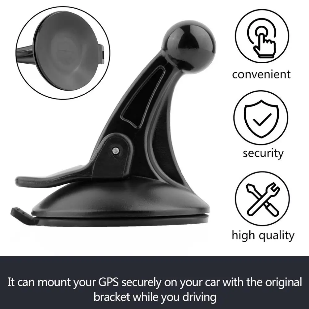 

Black Windshield Windscreen Car Suction Cup Mount Stand Holder GPS Easy to Install 55*62mm