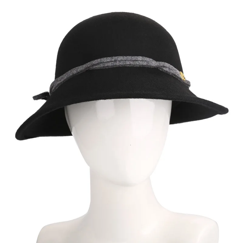 Женские осенние и зимние вечерние фетровые шляпы в английском стиле, модные фетровые шляпы из шерсти