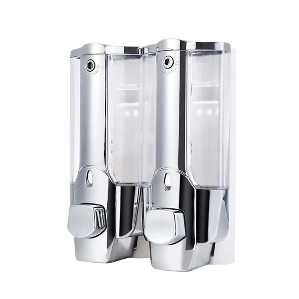 

700ML Head Wall Soap Dispenser Dual Head Wall Mount Shower Bath Washing Lotion Soap Shampoo Dispenser Bathroom Accessories