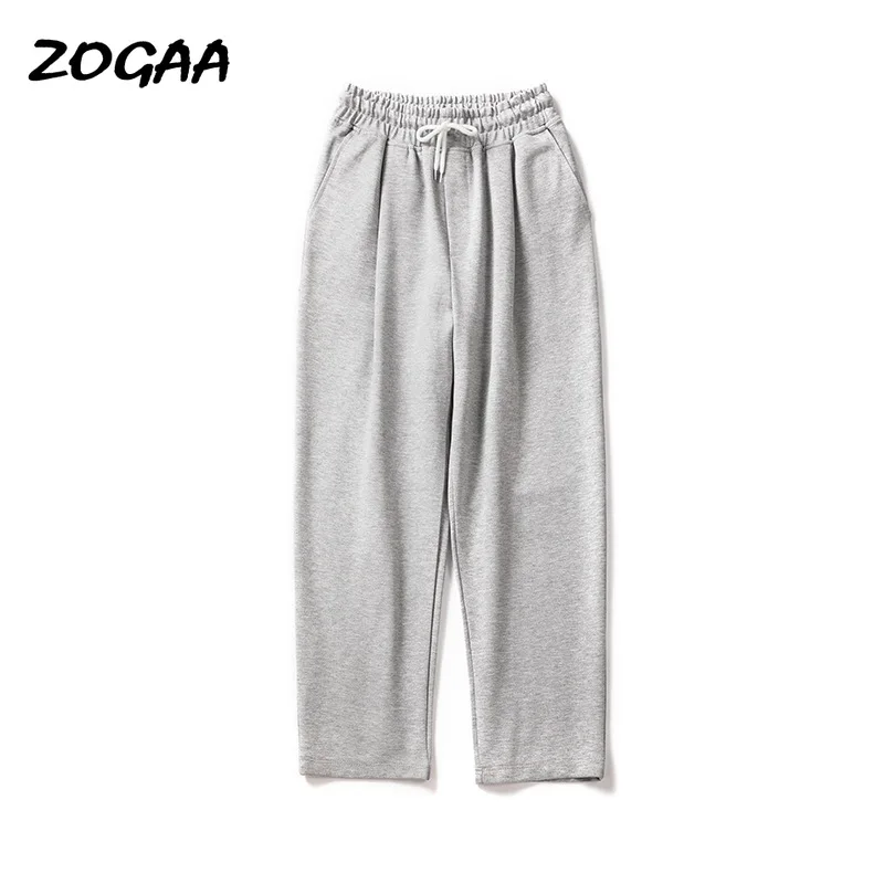 

ZOGAA 2020 Men's Summer Casual Pants Ankle Length Loose Pants Black Grey Pants Soft Breathable Pants