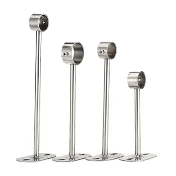 2pcs 25/32 millimetri Dia armadio Appendiabiti Tubo Staffa In Acciaio Flangia Del Tubo di Supporto per I Vestiti Asta di tenda palo soffitto Supporto fisso Morsetti