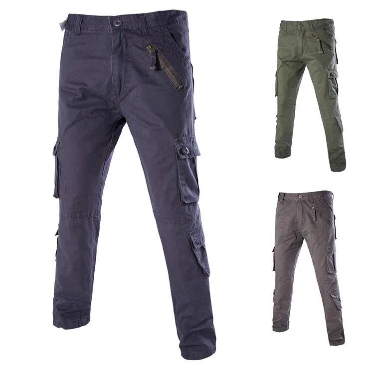 

Quality Bib Overall Men Cotton Multi-pockets Outdoor Machi Loose-Fit Pants