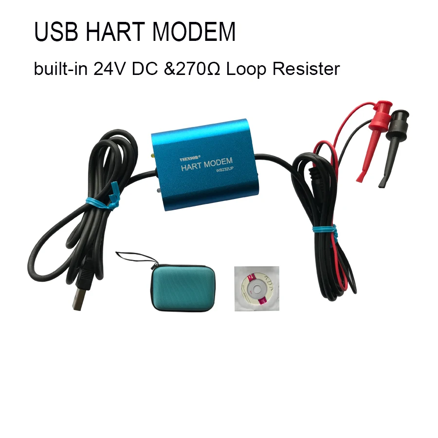 handheld hart475 hart field communicator for pressure temperature transmitter calibration 2023 Hot Sale WS232UP USB Hart Modem Protocol Transmitter Hart Communicator 475 375 With 24VDC Built-in Loop Resistor Modem New