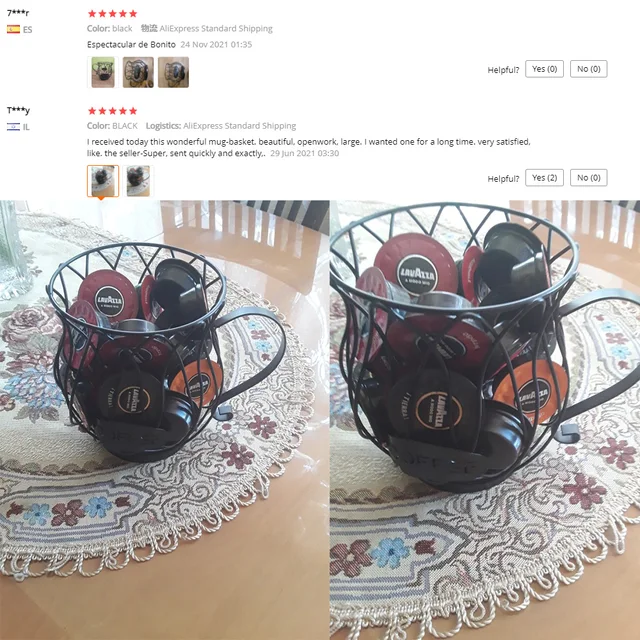Kávé Kapszula Univerzális Tároló Kosár Kávéscsésze Vintage Hüvelyes Szervező Tartó Fekete Otthoni Kávézó Szállodához - Image 6