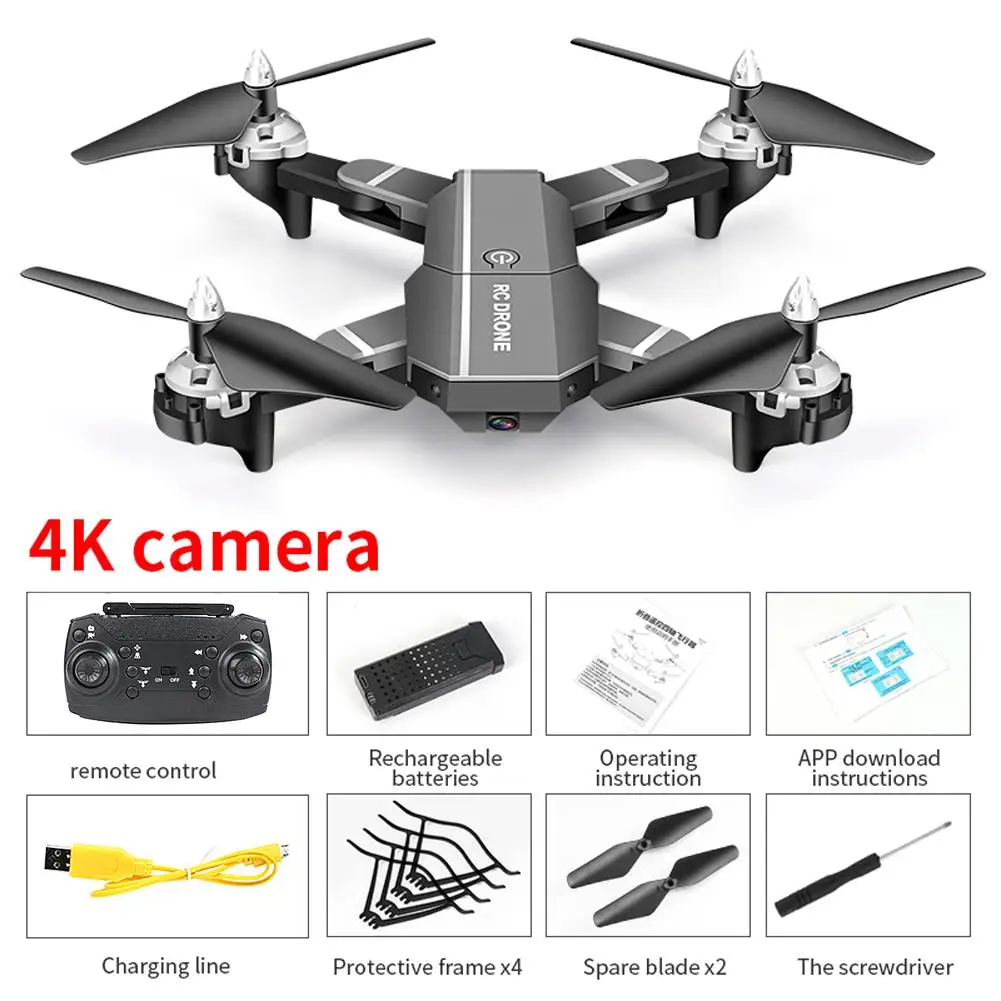 Новый HJ100 Дрон HD широкоугольный 4K Wifi FPV летающие дроны видео живая запись