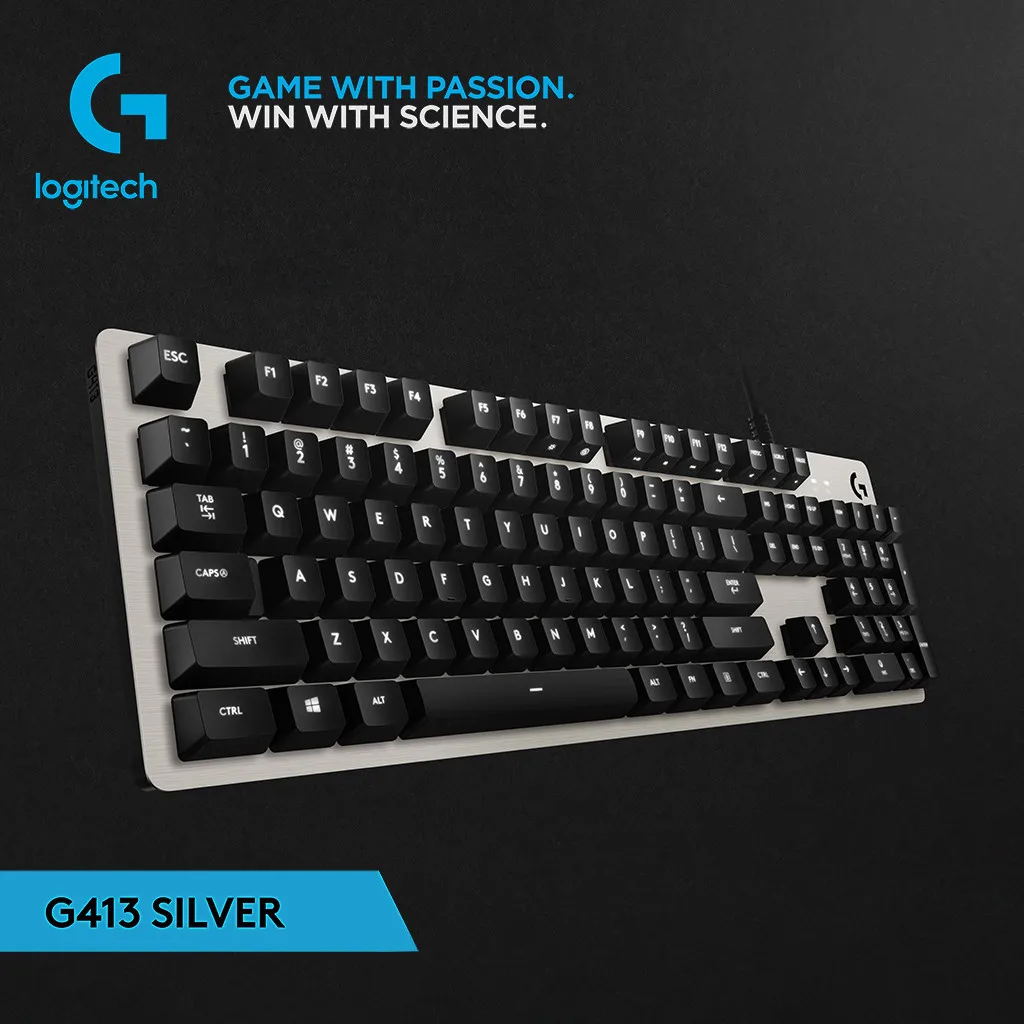 Для Logtech G413 Проводная игровая клавиатура игровая подсветка механическая клавиатура Панель из алюминиевого сплава 45x14x4 см, для геймеров