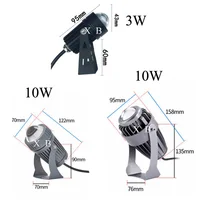 LED Lawn Light 3W/10W Wall Washer Waterproof Floodlights Narrow Beam Spot Lamp Outdoor Landscape Spotlight AC85-265V DC12V 2