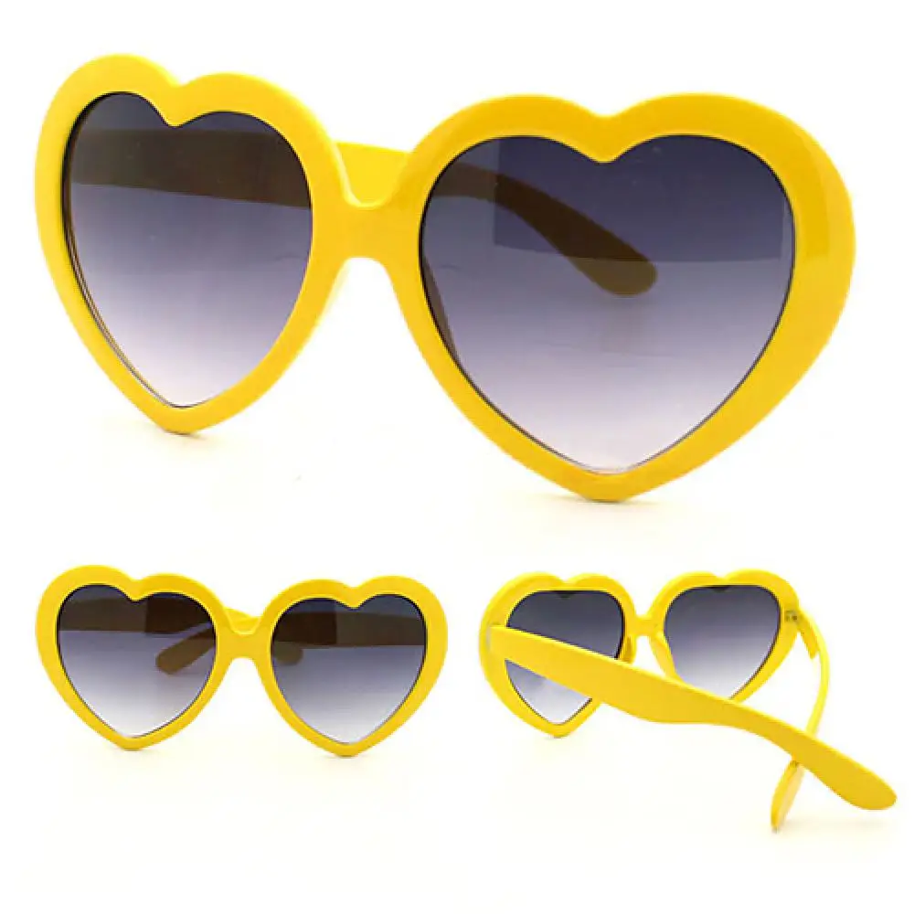 Funny Love Heart Shape damskie okulary przeciwsłoneczne moda letnie okulary przeciwsłoneczne prezent dla mężczyzn okulary