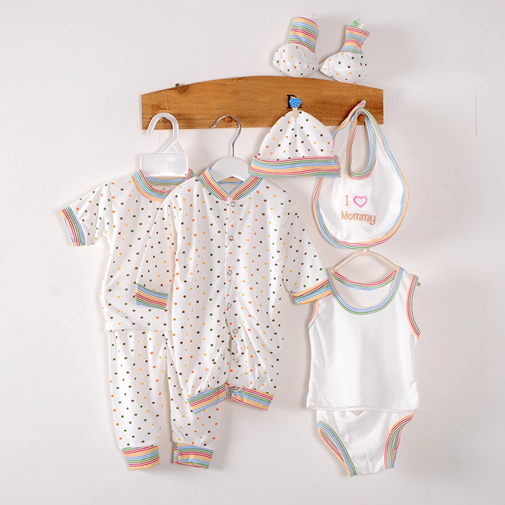 White Для детей 0-3 лет, m 8 шт./компл. хлопок Одежда для новорожденных Одежда для малышей Комплект Одежда для маленьких девочек и мальчиков, Комплект Одежда для маленьких детей, костюм для детей ясельного возраста, комплект для новорожденных, подарки - Цвет: White