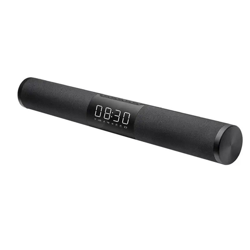 black Модный портативный домашний Bluetooth динамик объемный сабвуфер с будильником(без кронштейна - Цвет: black