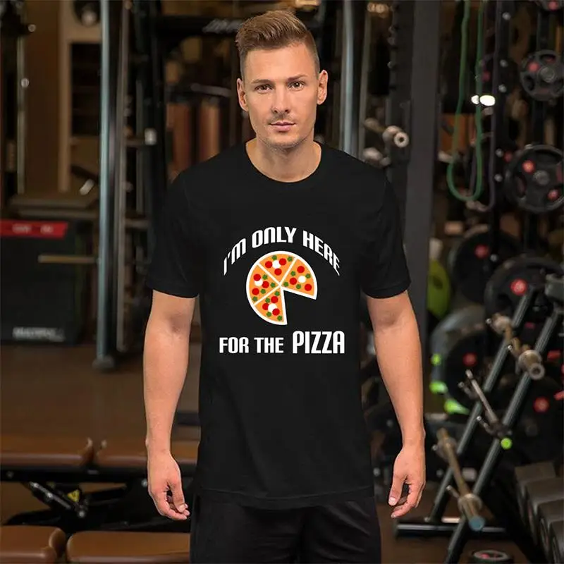 

Personalized i'm only here for the pizza gift birthday party tshirts homme XXXL 4Xl 5XL formal hip hop