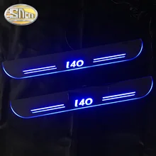 SNCN 4 шт. Автомобильный светодиодный дверной порог для hyundai I40 ультратонкий акриловый Динамический светодиодный светильник