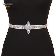 TOPQUEEN S356 opals свадебный пояс ручной работы Серебряный горный хрусталь ремень для ремешок для свадебного платья свадебный пояс невесты серебряный бриллиантовый пояс
