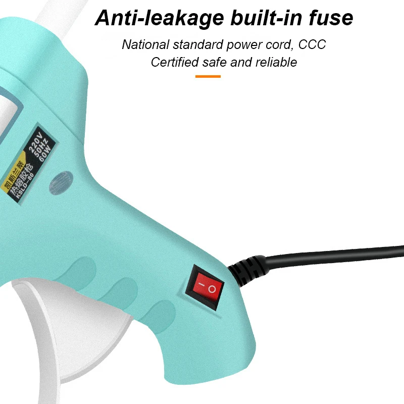 20W Hot Melt Glue Gun With 7mm Glue Sticks Mini Industrial Guns Heat Temperature Thermo Electric DIY Repair Tool Manual Glue Gun 3