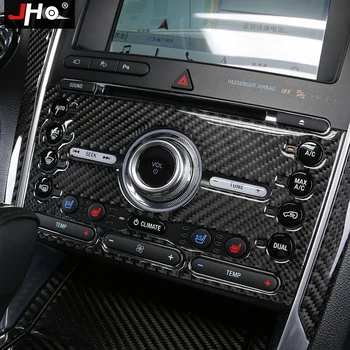 

JHO REAL Carbon Car Center Console Switch Panel Overlay Cover Trim For Ford Explorer 2016-2019 2017 2018 Limited Sport Platinum