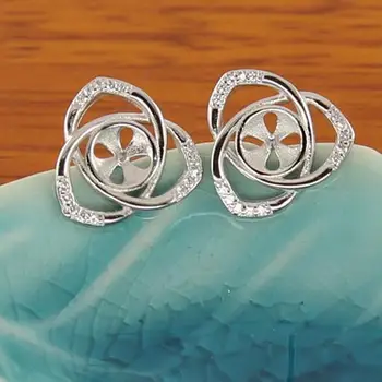 

New Arrival Earrings Mountings Findings Settings Jewelry Parts Fittings for Pearls Beads Stones Agate Coral Jade