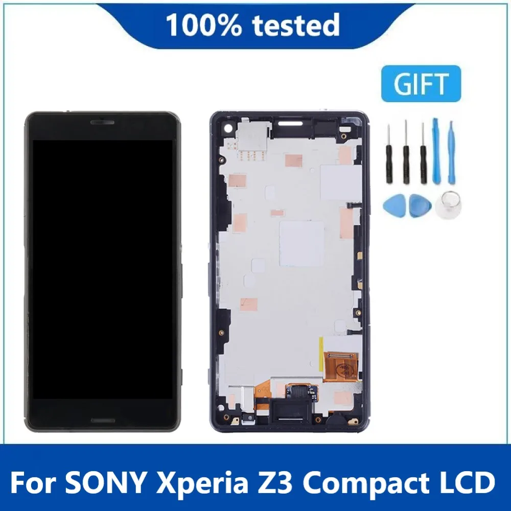 Оригинальный ЖК-дисплей 4 6 дюйма для SONY Xperia Z3 компактный дисплей сенсорный экран