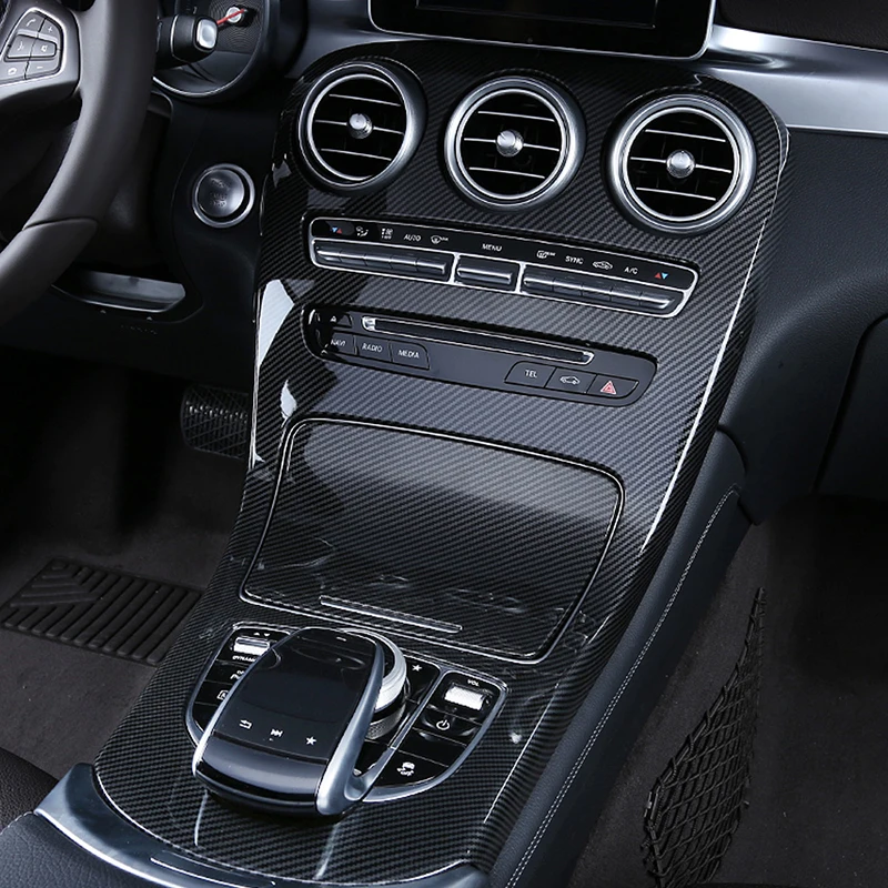 Карманго для Mercedes Benz GLC- автомобильный Стайлинг центральная консоль панельная Накладка для коробки передач рамка накладка наклейка интерьерные аксессуары
