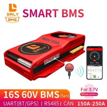 

smart BMS 16S 60V 150A 200A 250A Bluetooth 485 to USB device CAN NTC UART software Li-on Battery protection Board BMS With Fan
