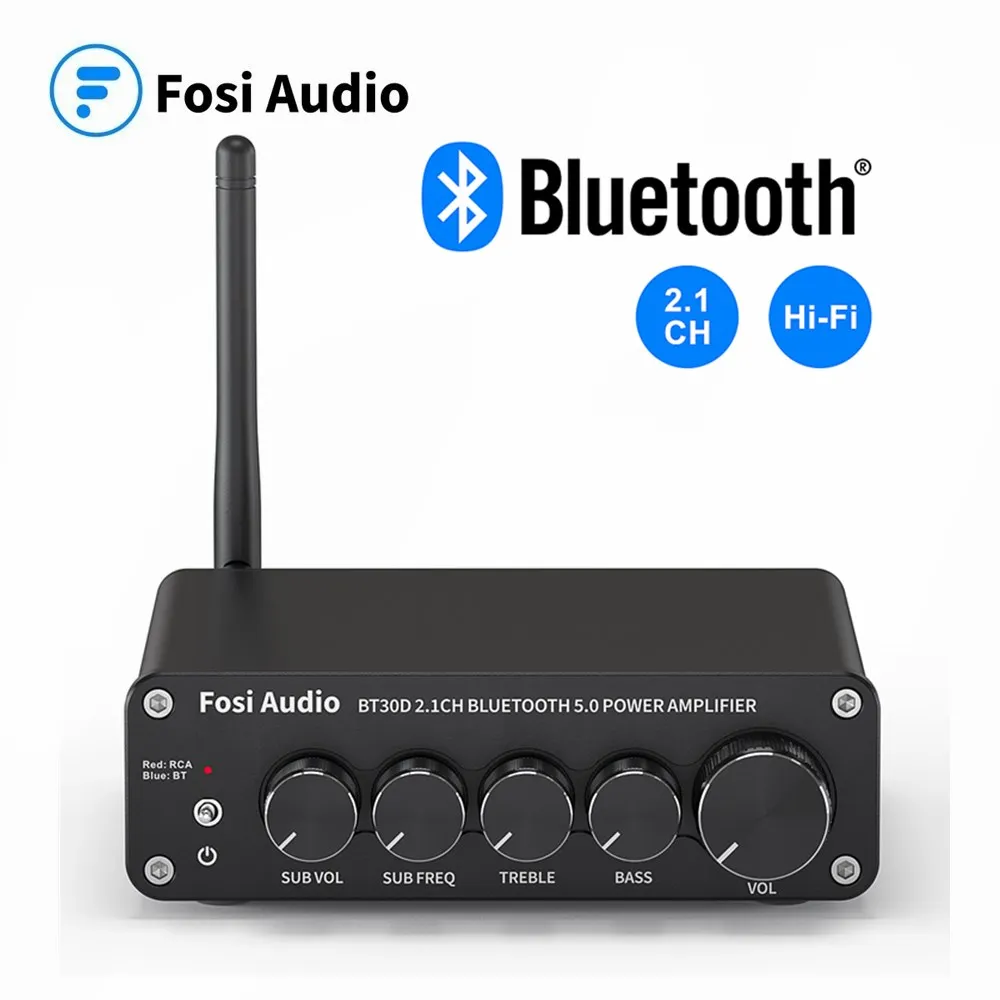 2020 новейший звуковой усилитель мощности Fosi Audio BT30D Bluetooth 2 1 канальный басов и
