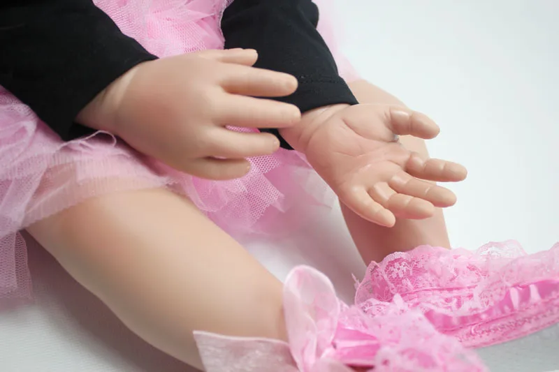 60 см Reborn Baby Doll тканевый корпус 24 &quotвинил конечности принцесса детские куклы