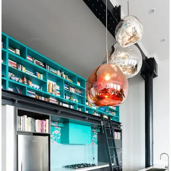 

Glass Led Pendant Lights Hanging Lamp DIXON Melt Lava Light Fixture Modern Hanging Pendant Light Pendant Lamp