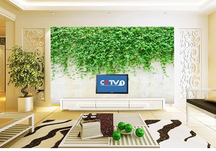 Пользовательские 3D фото обои зеленые листья лоза ТВ фон Настенная Обои Ресторан настенное уркашение для гостинной пасторальный стиль настенная бумага