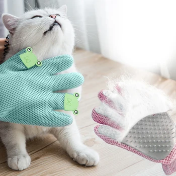 

Pet Hair Glove Comb Pet Dog Cat Grooming Cleaning Glove Deshedding Hair Remover Massage Brush Animal Supplies Cat Accessoies